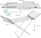 Rainberg Electric Heated Clothes Dryer - 18 Rails & Foldable Design view 2