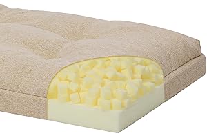 baibu 40 Inch Dual-Layer Patent Design Memory Foam Bench Cushion, Non-Slip Indoor Bench Cushion Standard Size Foam Pad with Machine Washable Cover (Beige, 40x16x3in)