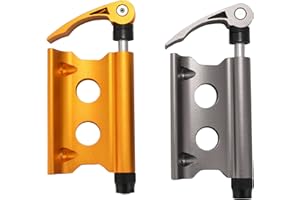 Bzocio 2 Pcs Bike Fork Mount Bicycle Truck Bed Roof Bike Rack Bike Fork Mount Block Truck Mount for Road Bike, Yellow & Silve