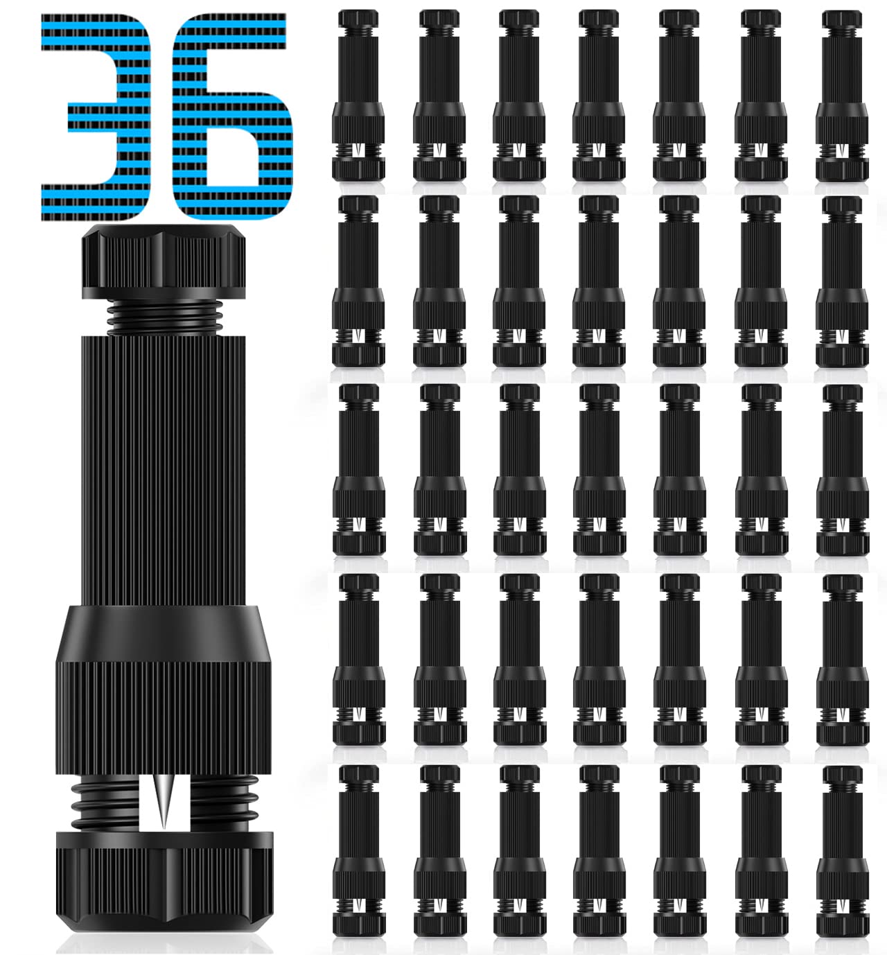 Photo 1 of Fntek 36 Pack Low Voltage Landscape Light Wire Connector Outdoor 14-20 Gauge Cable Connectors for Landscape Path Lights Work with Malibu Paradise Moonrays and More