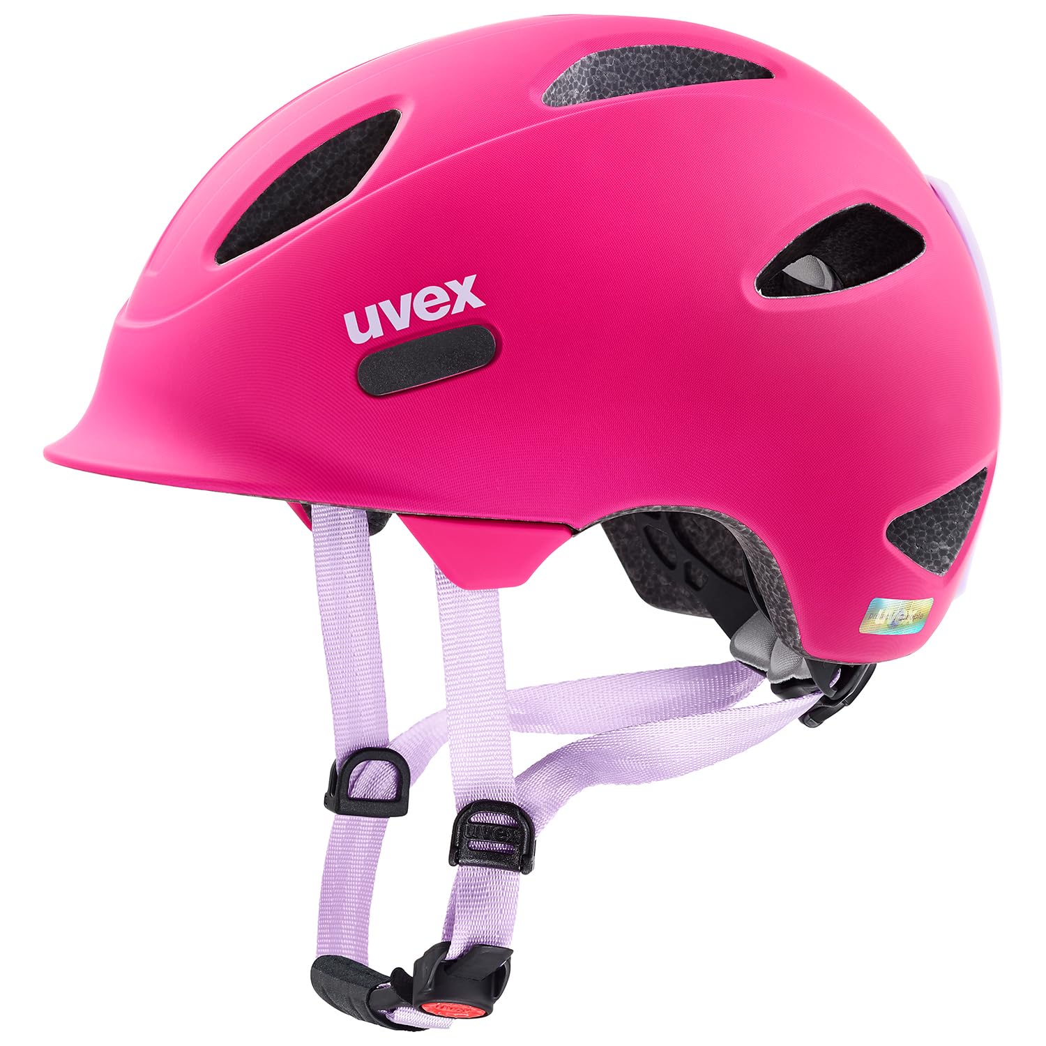 uvex Oyo - Lightweight Kids Bike Helmet for Children - Individual Fit - Upgradeable with an LED Light - Berry - Purple Matt - 50-54 cm