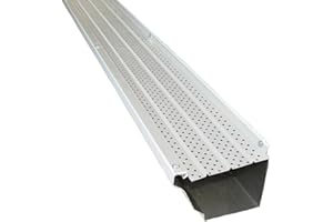 FlexxPoint 30 Year Gutter Cover System, White Commercial 6" Gutter Guards, 22'