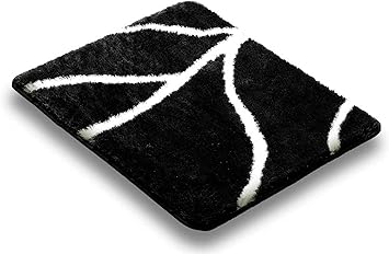 Ilkadim Vonella Badteppich Pine Schwarz Weiss Badematte Rutschhemmend 50 X 60 Cm Hange Wc Amazon De Kuche Haushalt