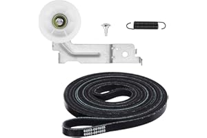 Dryer Idler Pulley DC93-00634A, Dryer Belt 6602-001655, DC61-01215B Tension Spring – Compatible With Dryer Parts for DV45H700