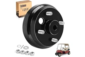9.99WORLD MALL Golf Cart Brake Drum Hub Assembly for EZGO TXT PDS 1982-up Electric & 1982-1993 2-Cycle Gas, Replace OEM# 19186G1P