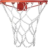DDVLG Chain Basketball Net Replacement - 21" Heavy Duty Rust Proof Galvanized Steel, All-Weather 12 Loops with Locking S-Hooks, Quick Installation for Standard Indoor/Outdoor Hoops