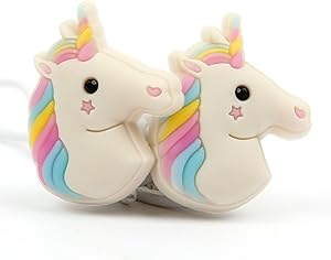 DURAGADGET Cute in-Ear 3D Cartoon Emojii Rainbow Unicorn Headphones - Compatible with Acer Iconia A1-830 & Iconia B1-720