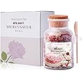 OLANKKPURE Epsom Salt with Rose Petals 500g,Bath Salts 100% Natural Aromatherapy -Rose Essential Oil Bath Salts