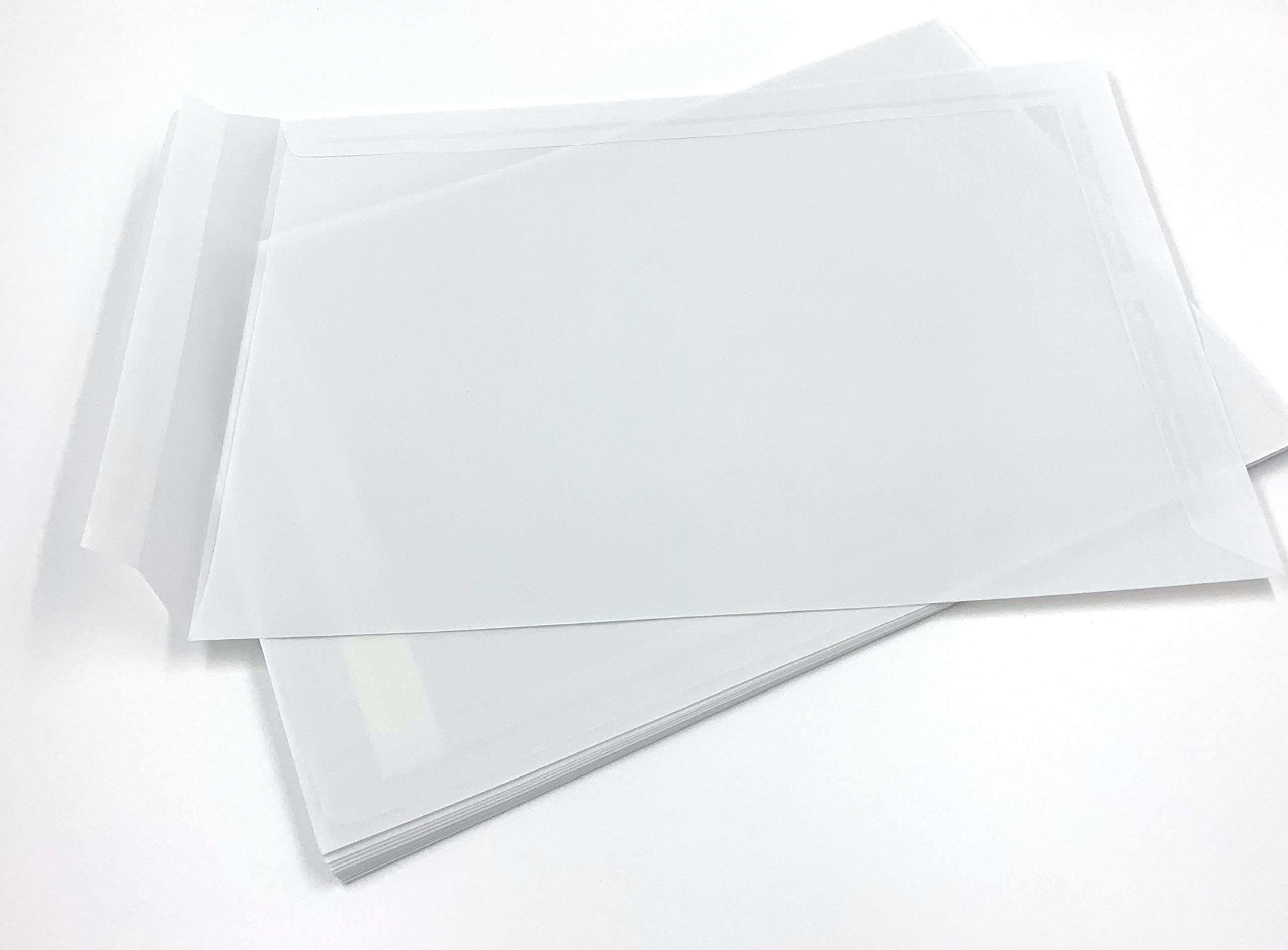 25 Transparent Mailing Bags, C4 = 324 x 229 mm, Adhesive Strips, 100 g/m²