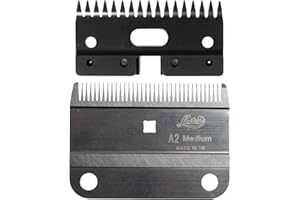 Lister A2/AC Medium Blade for The Star, Legend, Liberty and Fusion Animal Clippers, Assortment, 2 Piece,Silver