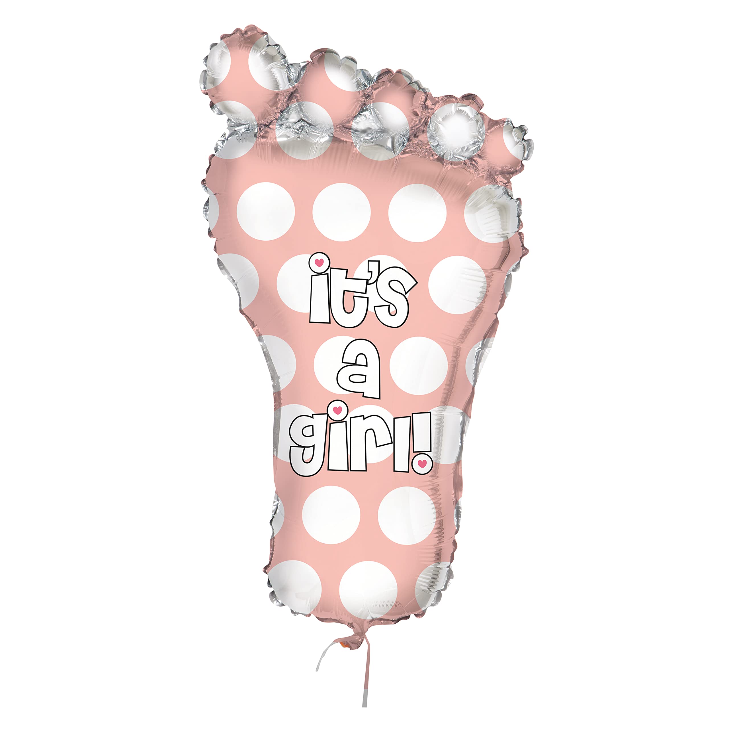 Unique Party 56683 - 31" Giant Footprint It's A Girl Baby Shower Balloon
