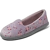 Dearfoams Women's Rebecca Soft Memory Foam Lightweight House Shoes Cozy Loafer with Warm Lining and Wide Widths Slipper