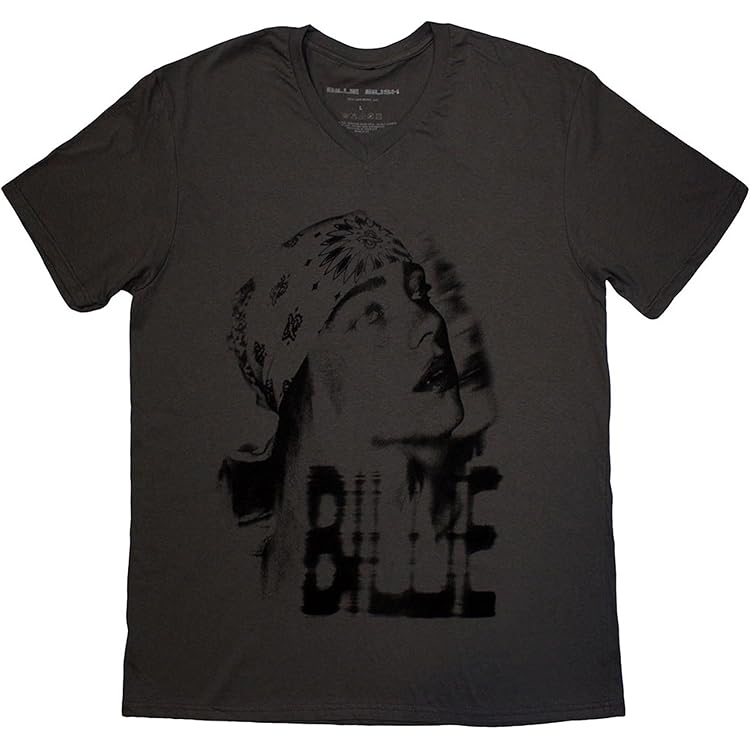 Billie Eilish T Shirt Illustration New Official Unisex Black Size