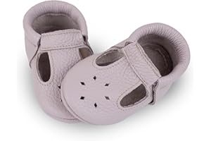Littlebeemocs Soft Sole Infant, Baby and Toddler Shoes – Elastic T-Strap Italian Leather Baby Moccasin Shoes for Boys and Girls; Crib Shoes to Baby Walking Shoes Handcrafted in Europe