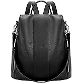 UEIRY Leather Backpack Purses, Anti-theft Genuine Leather Backpack Bags for Women, Large Capcacity Fashion Convertible Shouler Bags for School Travel Daily