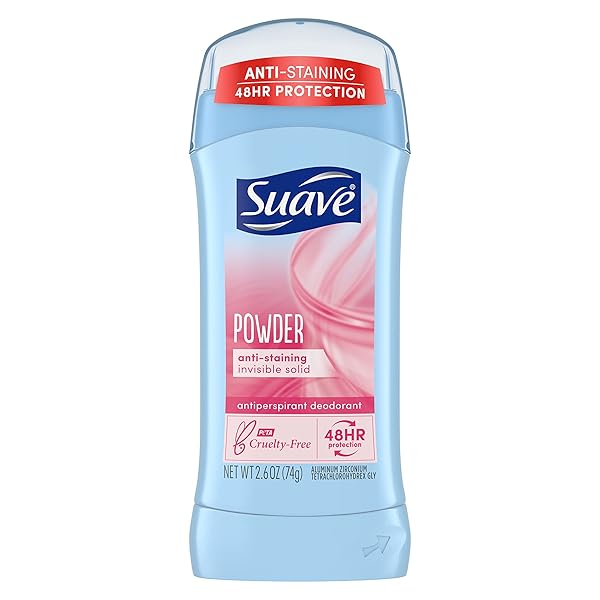 SUAVE DEODORANT ANTIPERSPIRANT & DEODORANT STICK 48-HOUR ODOR AND WETNESS PROTECTION POWDER DEODORANT FOR WOMEN 2.6 OZ