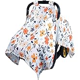 80S Muslin Car Seat Cover for Babies - Soft & Breathable Infant Carrier Canopy, Lightweight Sunshade for Summer, Universal Fit for Baby Boys & Girls