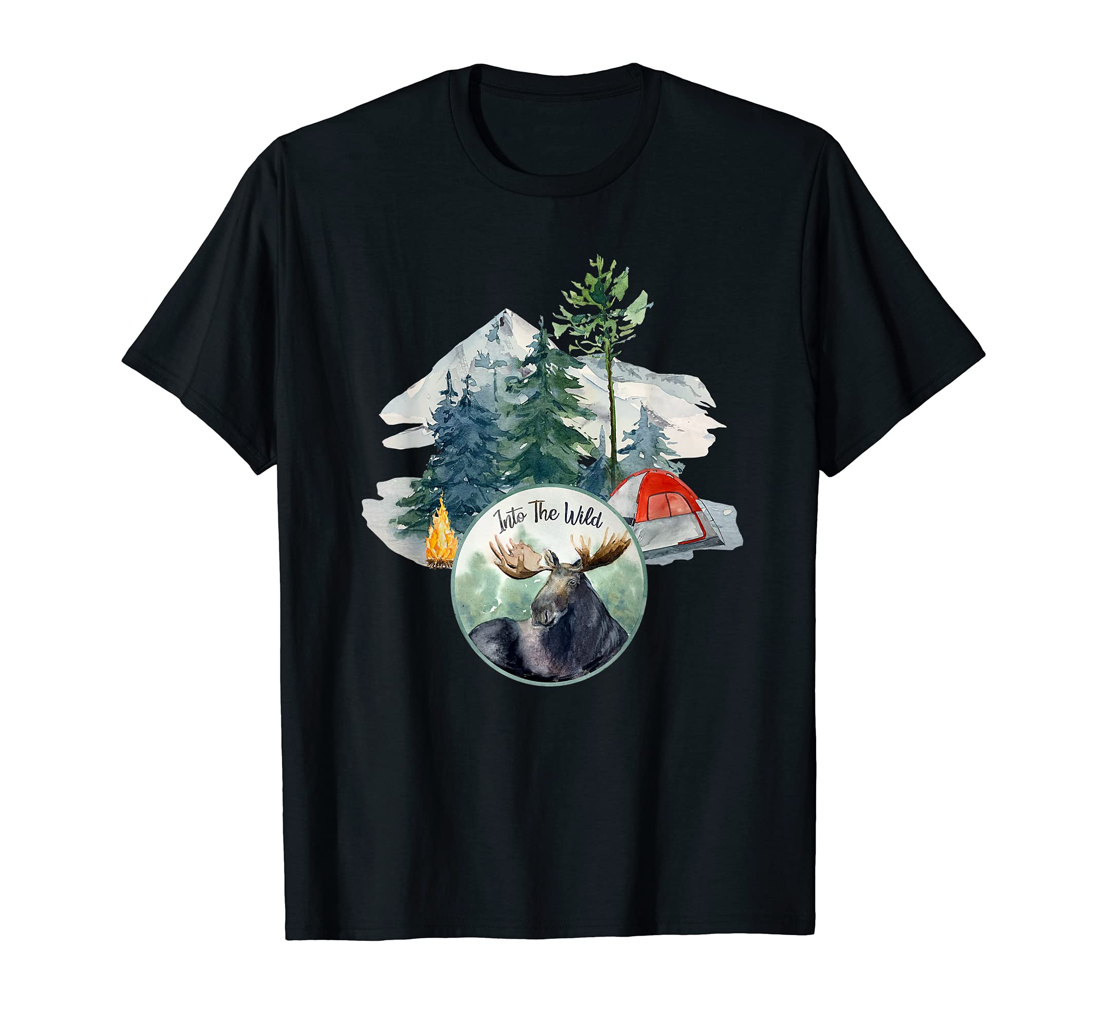 Outdoors Living Wilderness Nature Calling Camping Design T-Shirt