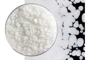GLACIAL ART GLASS White Glass Frit Coarse Bullseye COE 90 Fusible- 2 Ounces