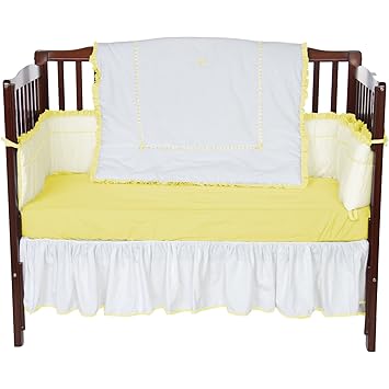 solid yellow crib bedding