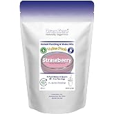 GramZero Natural Color STRAWBERRY Sugar Free Pudding Mix 6-Pack, Great For Nutrition Club Meal Replacement Shakes, Low Calorie Dessert, Stevia Sweetened