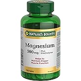 NATURE'S BOUNTY Magnesium Plus Electrolytes, 500 mg, Helps Maintain Muscle Function, Tablets, 346 g