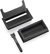 HAOCHEN Desk Table Grommets Aluminum Rectangle Cable Covers 160x80mm Black (2 view 4