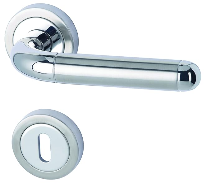 Alpertec 88020010 Edelstahl New York II-R für Zimmertüren Drückergarnitur Türdrücker Türbeschläge Neu