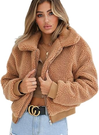 zip up fur coat