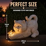 Festive Lights 20cm Solar Cat Memorial Light with Butterfly Warm White LED view 5
