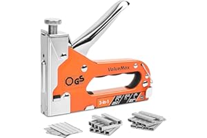 ValueMax Staple Gun Kit, 3-in-1 Stapler with 3000 Staples for Furniture, Wood, Cable, DIY, Craft, Canvas