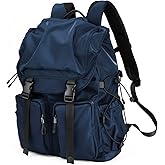 BJIAX Vintage Laptop Backpack for Men & Women, 30L Functional Stylish Backpack with Stretchy Side Pocket Design, Water Resistant College Work Commuter Travel Backpack Fits 15.6 Inch Tablet, Notebook