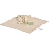 Tikiri My First Safari Collection Elephant Comforter with Natural Rubber Teether Organic Baby Snuggle Toy | 5.1 x 3.9 in | GOLS-Certified, Non-Toxic, BPA-Free Teething Relief for Infants (0+ Months)