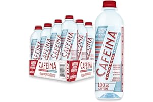 Cafeina - Caffeine Infused Spring Water with Electrolytes, 12 Pack, Natural Energy Boost with Zero Sugar or Calories, pH Balanced. Pre-Workout boost and Post-Workout Recovery