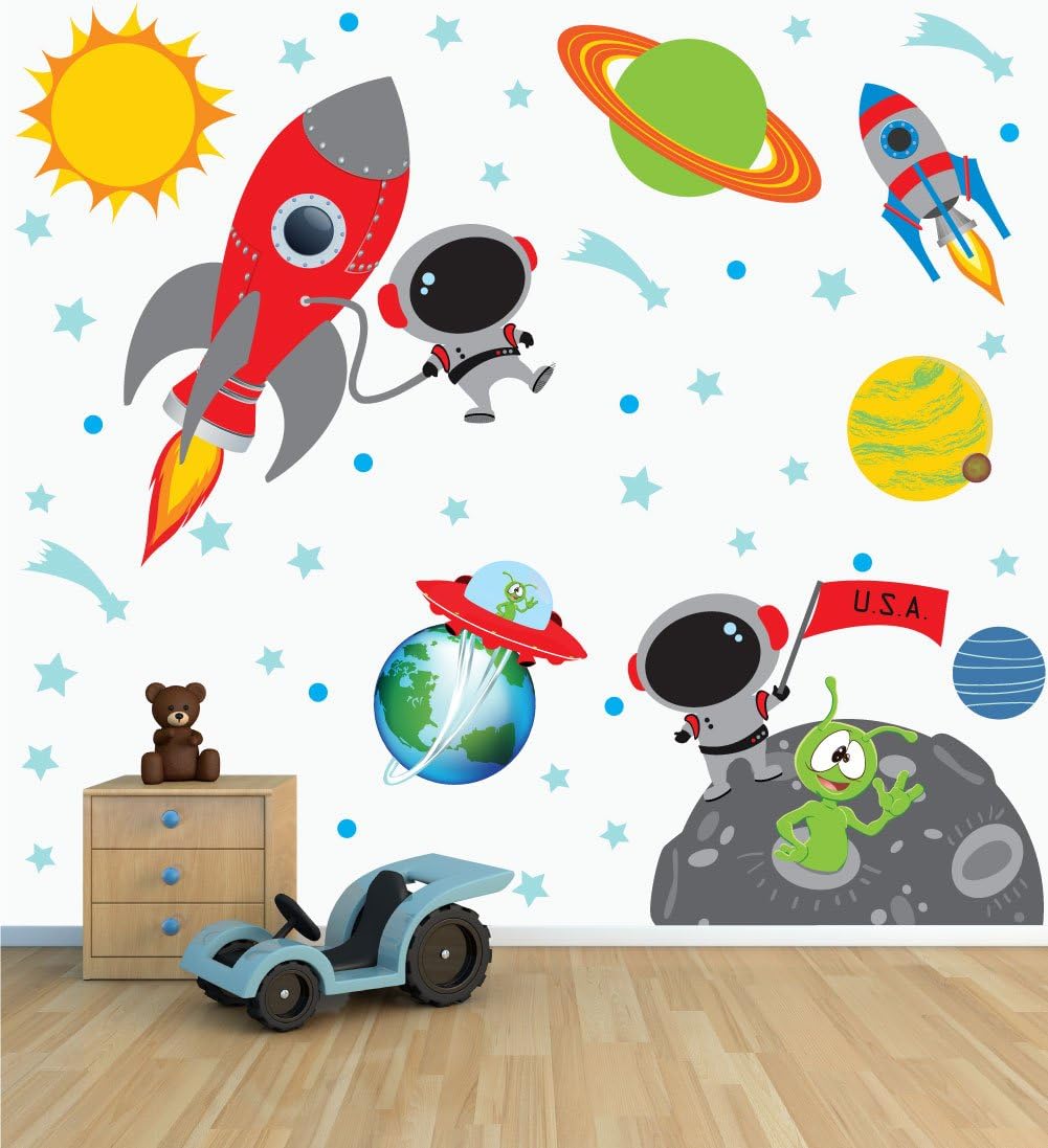 space wall decals for nursery