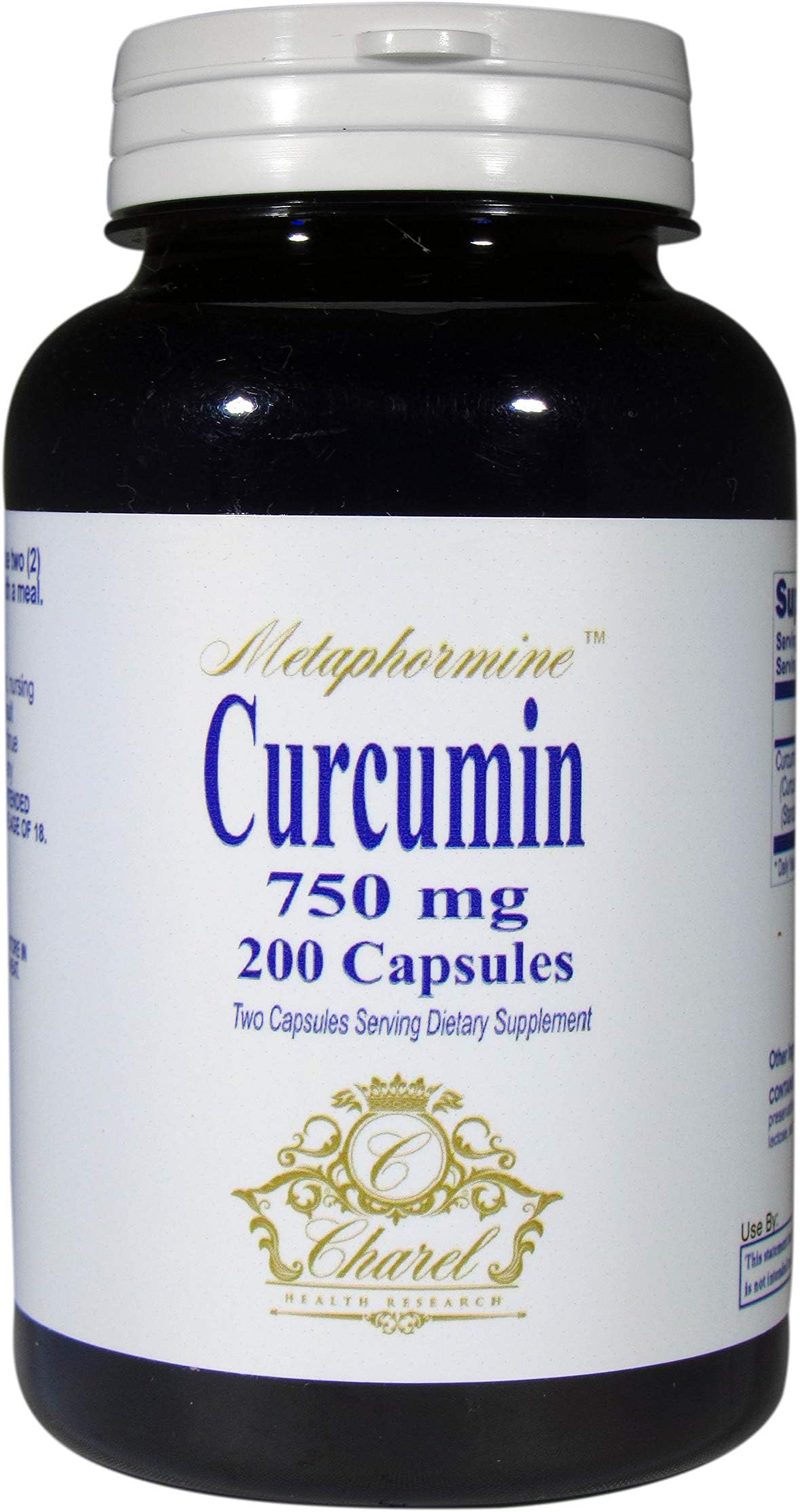 Turmeric Curcumin Supplement 750mg - Turmeric Joint Support and Pain Relief, Cardiovascular Health, Anti Aging Supplement - All Natural, Non GMO, Gluten Free 200 Capsules (100 Day Supply)