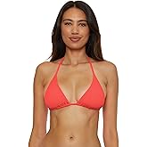Lucky Brand Women's Valencia Triangle Bikini Top, Adjustable, Tie Back, Swimwear Separates
