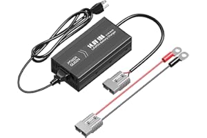 Power Queen 14.6V 10A LiFePO4 Battery Charger, 2-Stage Automatic Smart Battery Charger and Maintenance, LiFePO4 Lithium Batte