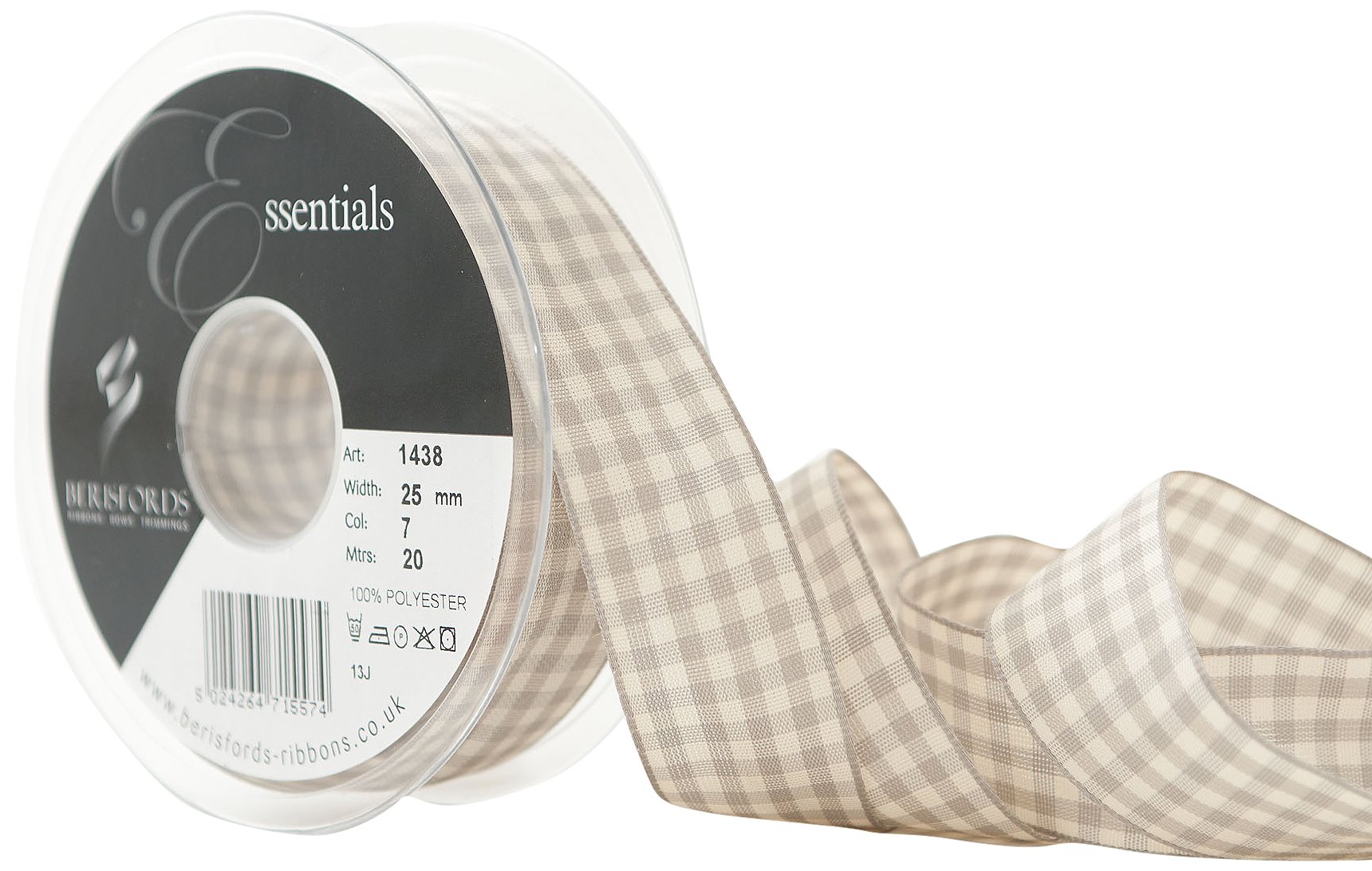 Berisfords Ribbon, Grey, Small
