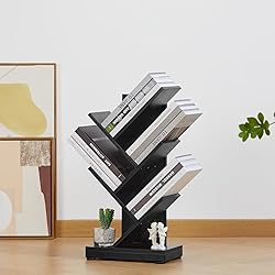 ruboka 5-Shelf Tree Bookshelf, 5 Tier Floor