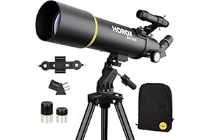 HOROX Telescope 80mm Aperture 500mm Refractor Telescope for Adults, Telescope for Kids Beginners w. Pro Tripod & Phone Adapte