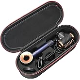 RLSOCO Case for Dyson Supersonic Nural/Supersonic Hair Dryer, Hard Travel Case Hold All The Dyson Hair Dryer Accessories - Bl
