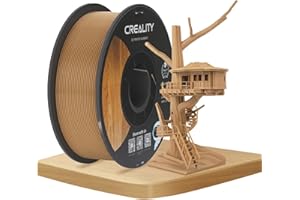 Official Creality Wood Filament PLA 1.75 mm, Woods 3D Printer Filament, More Than 30% Real Wood, Smooth Silk Texture, Toughness, 1kg(2.2lbs)/Spool 3D Printing Filament, for All FDM Printers