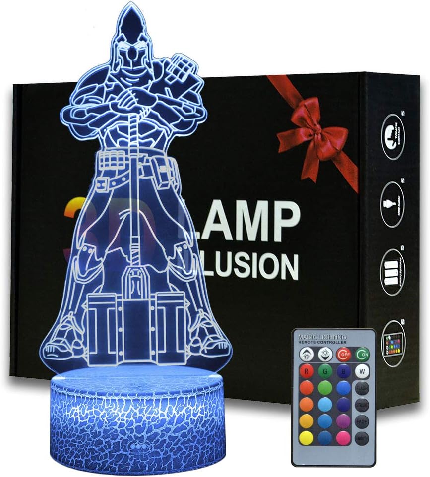 Magiclux Game Series Battle Royale 3D Illusion Night Light ABS Base Acrylic Board with Romete Control Home&Room Decor Table Lamp (MY1133-Ultima Knight Vanquisher)