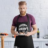 Iridsmole Funny Cooking Apron Men Adjustable BBQ Grill w/ Pockets Dad Husband view 4