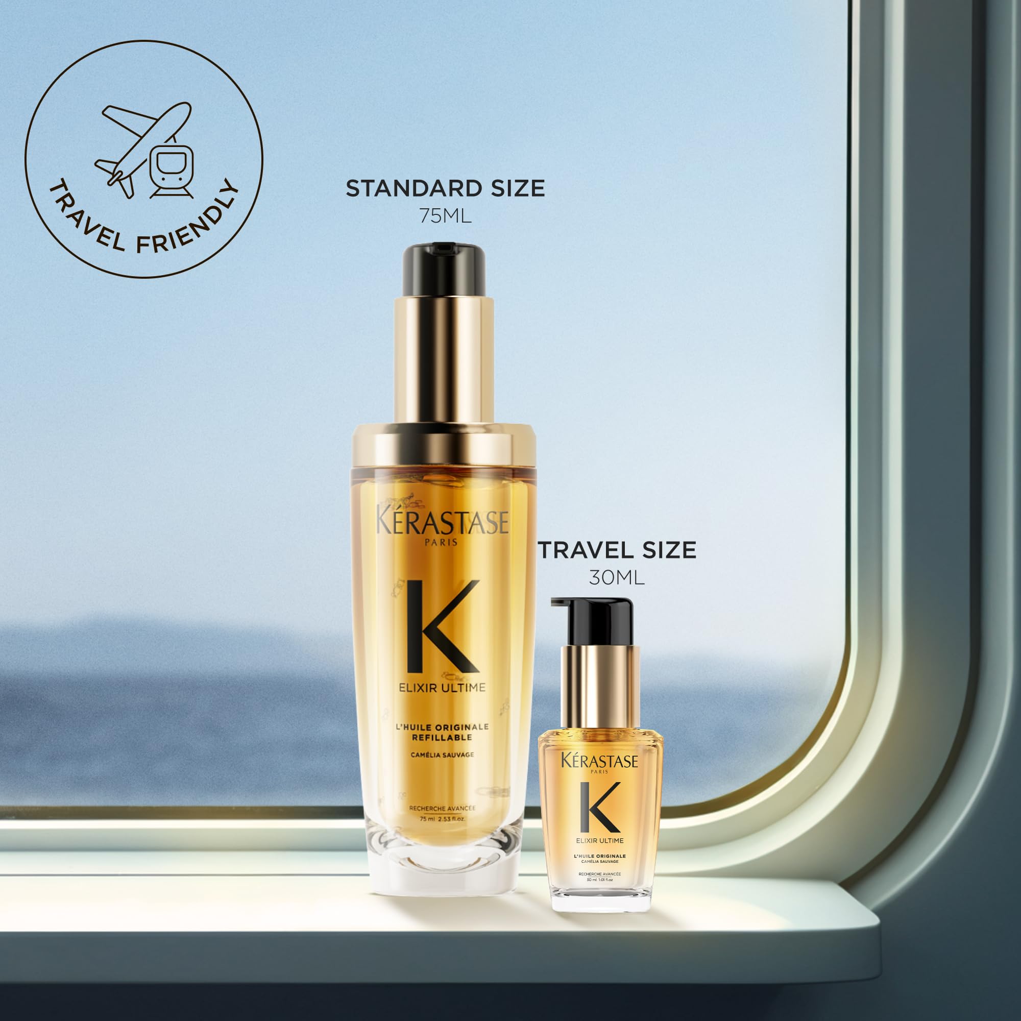Kerastase Elixir Ultime Refillable Hair Oil - Hydrates & Smoothes Frizz, Adds Shine, With Wild Camellia, Nourishes & Strengthens Hair