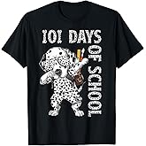 101 Days School Dabbing Dalmatian Dog Teachers Kids T-Shirt