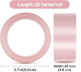 G2PLUS Baby Pink Satin Ribbon 40mm x 22m Decorative Gift Wrapping Crafting view 2
