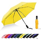 RusuiQinsan Portable Travel Umbrella,Automatic Folding for Rain Hand Held Outdoor Sturdy Fiberglass Frame Compact Auto Open Close.