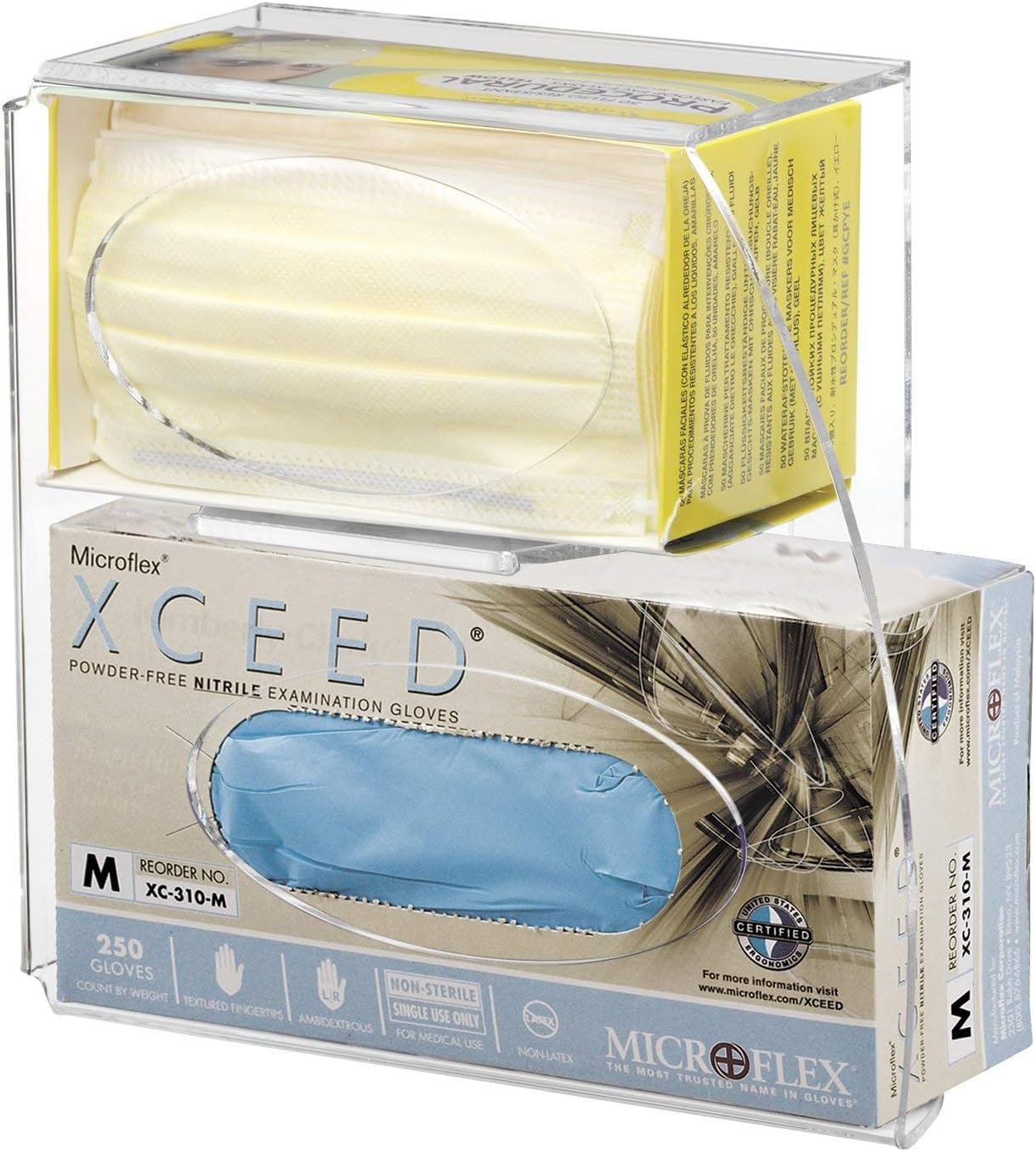 Omnimed Glove and Mask Dispenser, Aluminum, Norway, 11.75 x 25.4 x 12.7 cm